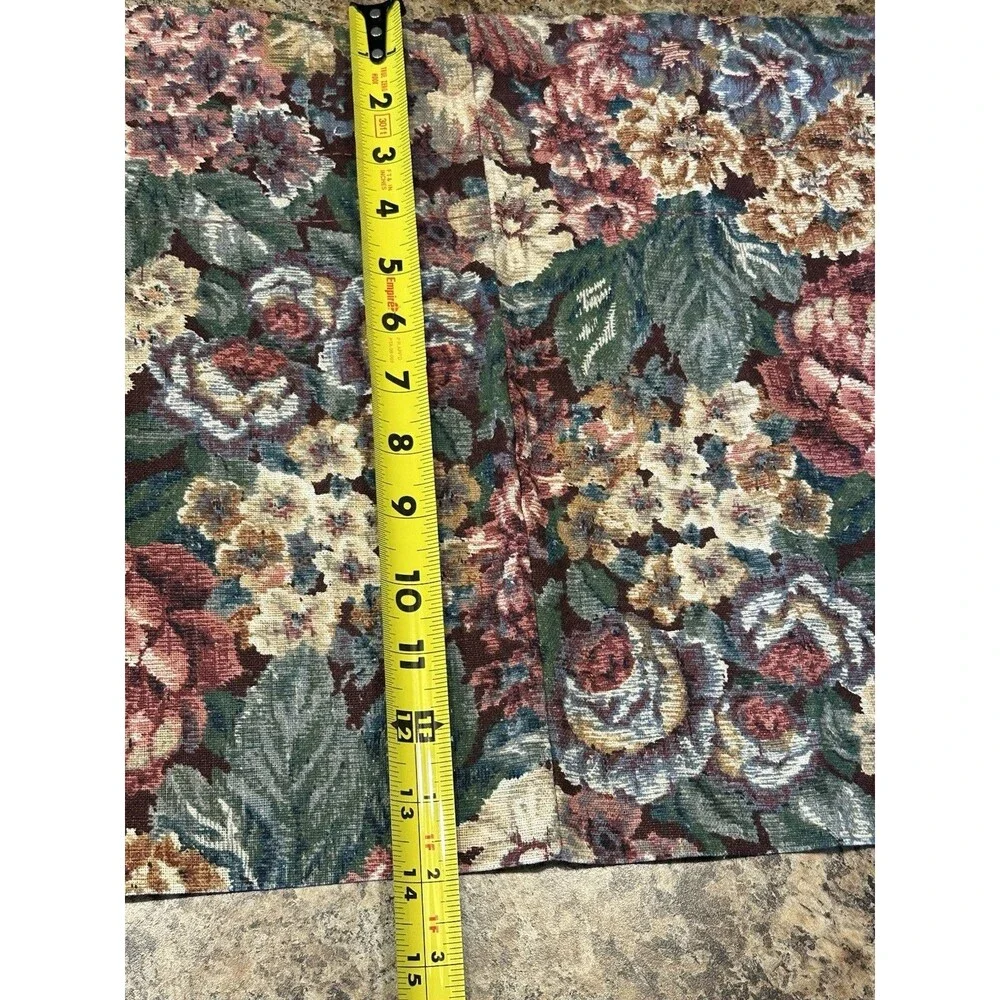 Vintage 3  Curtron 80” x 14”  Valance Floral Tapestry CottageCore Grannycore